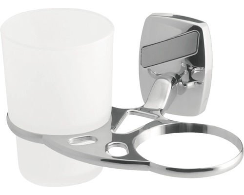 Suport de perete cu pahar pentru periuțe de dinți și suport pentru pastă de dinți