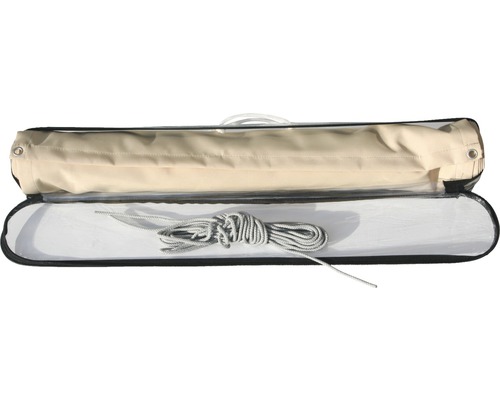 Pânză de umbrire rulată cu material de fixare în geantă de transport