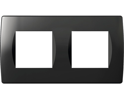 Ramă aparataje TEM Soft 2x2 module, negru