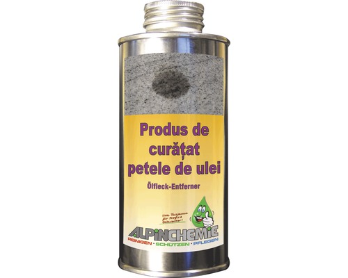 Soluție pentru îndepărtarea petelor de ulei AlpinChemie 250 ml Soluție pentru curățat pete de ulei în flacon metalic