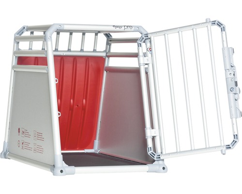 Cușcă deschisă pentru câini din aluminiu cu ușă