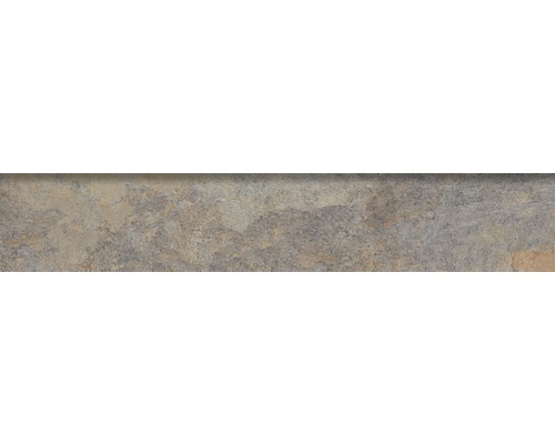 Plintă ceramică Ardesia gri 8x45 cm Model de gresie cu decor de piatră