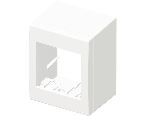 Doză suport aparataje TEM Cubo 2 module IP20, montaj aplicat, alb