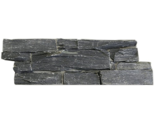 Ardezie decorativă din piatră naturală într-o carcasă de beton 22x55 cm negru