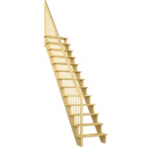 Scară din lemn cu balustradă pentru interior