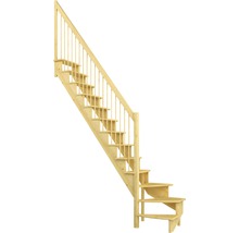 Scară din lemn cu balustradă