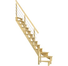 Scară din lemn cu balustradă