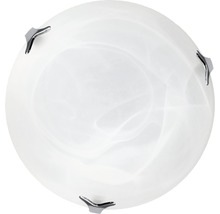 Plafonieră Top Light 5504/40/CR/AL E27 max. 2x60W, alb alabastru/crom