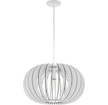 Lumină suspendată albă cu design modern și lamele decorative