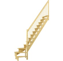 Scară din lemn cu balustradă
