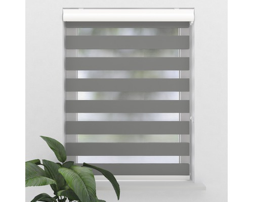 Rulou dublu Soluna D-R4 gri 105x175 cm, casetă albă | HORNBACH