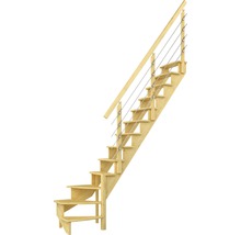 Scară din lemn cu balustradă