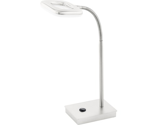 Lampă de birou cu LED integrat Litago 4W 350 lumeni, alb/nichel satinat