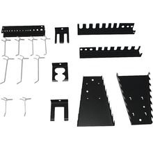 Set cârlige și suport unelte pentru panou perforat, 17 piese, pentru cod 8910137-thumb-0