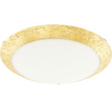 Plafonieră rotundă cu decor auriu