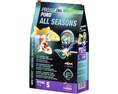 Hrană pentru toate anotimpurile JBL ProPond All Seasons S, 2,2 kg-0