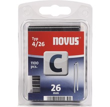 Capse zincate Novus 6,1x26 mm pentru capsator pneumatic, pachet 1100 bucăți-thumb-1