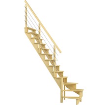 Scară din lemn cu balustrade din cablu