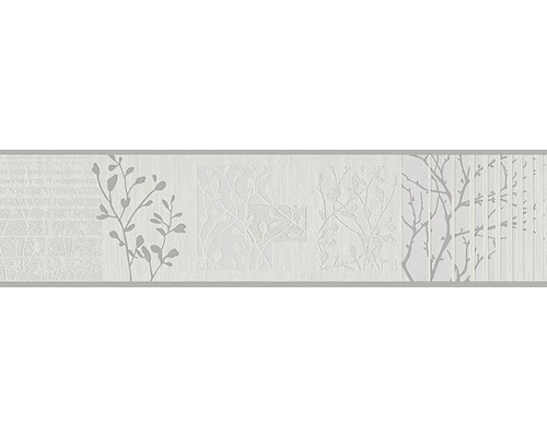 Bordură tapet 3054-11 Only Borders crenguțe alb-gri 5 m x 13 cm Tapet cu diverse modele florale și texturi