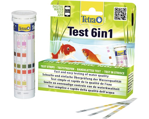 Tetra Test 6 în 1 pentru iazuri pentru testarea ușoară a calității apei