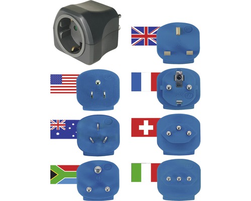 Adaptor de călătorie cu prize diferite pentru diverse țări