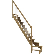 Scară din lemn cu balustradă pentru interior