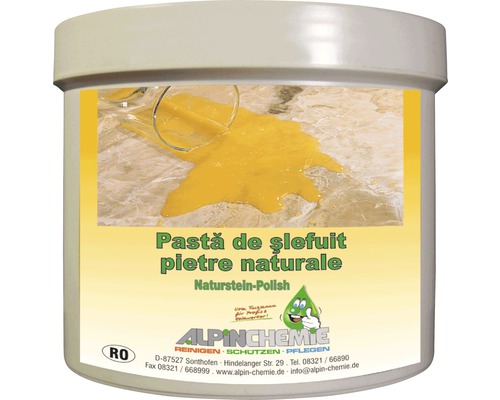 Pastă de șlefuit pentru piatra naturală AlpinChemie 400 g Pastă de lustruit piatră naturală în recipient
