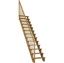 Scară din lemn cu balustradă