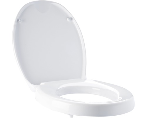 Înălțător WC cu cu închidere lentă și capac Ridder Premium duroplast alb