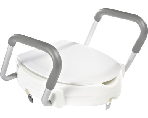 Înălțător WC cu capac și mânere sprijin Ridder, alb Înălțător WC cu capac și mânere sprijin Ridder, alb