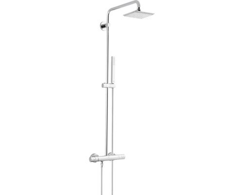 Sistem de duș cu termostat Grohe Euphoria 150, duș fix Euphoria Cube 150 1 funcție, pară de duș Euphoria Cube Stick 1 funcție, crom