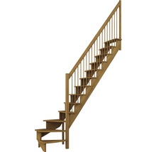Scară din lemn cu balustradă pentru interior