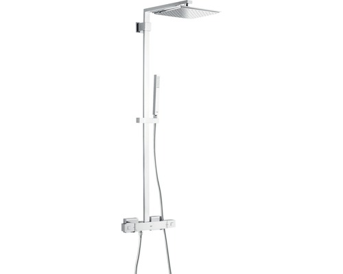 Sistem de duș cu termostat Grohe Euphoria Cube XXL 230, duș fix Rainshower Allure 1 funcție, pară duș Euphoria Cube 1 funcție, crom