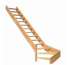 Scară de pod din lemn cu balustradă