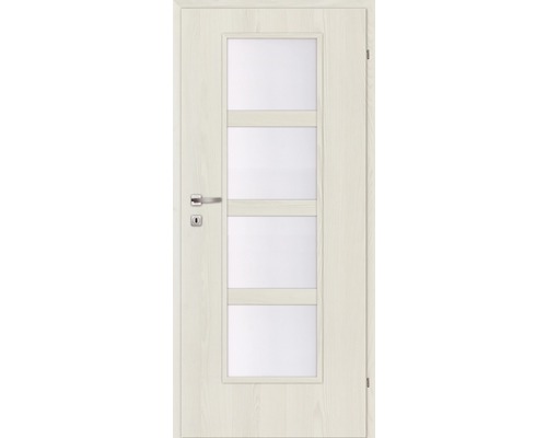 Foaie de ușă Classen frasin alb Kora MDF 203,5x84,4 cm stânga buc