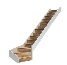Scară din lemn cu balustradă albă
