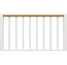 Balustradă cu baluștri și mână curentă din lemn