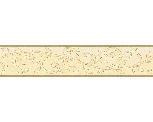 Bordură tapet 2030-38 Only Borders model frunze bej 5 m x 13 cm Bordură cu model floral pentru decorarea pereților
