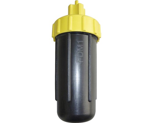 Cutie legături electrice Friedl Ø72x160 mm, rezistentă la intemperii și raze UV Filtru furtun picurare cu capac galben