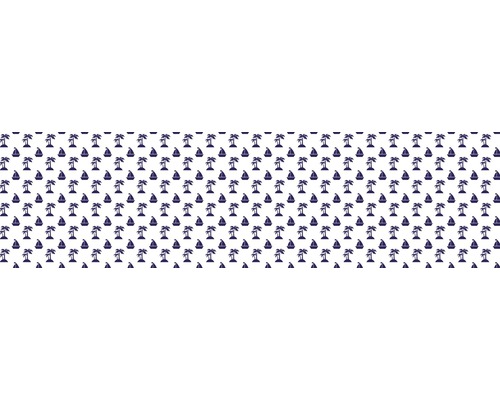 Model cu bărci cu pânze și palmieri