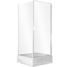 Cabină de duș pătrată cu sticlă transparentă