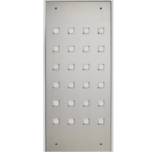 Placă metalică cu decupaje pătrate
