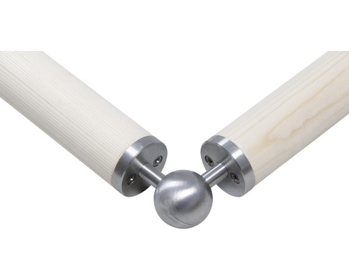 Colț de stâlp de balustradă din lemn și oțel inoxidabil