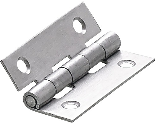 Balama fixă Hettich 25x40 mm, oțel inoxidabil, pachet 10 bucăți Balamală metalică cu găuri de montare
