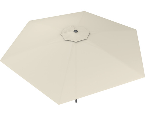 Vedere de sus a unei umbrele de soare culoarea crem