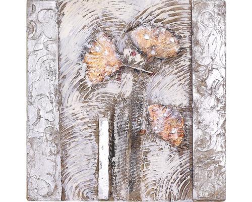 Tablou pictat manual Frozen Flowers 30x30 cm
