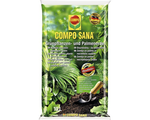 Pământ pentru plante verzi și palmieri Compo Sana 10 l