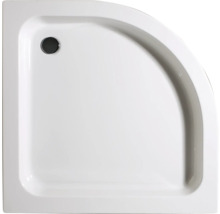 Cadiță duș semirotundă Schulte D1967, 80x80 cm, acril alb, incl. picioare și sifon scurgere-thumb-0
