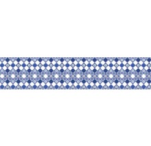 Bordură de faianță cu model de romburi și elemente florale