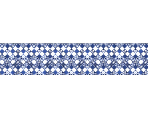 Bordură de faianță cu model de romburi și elemente florale